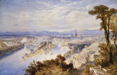 Rouen depuis la colline de Sainte-Catherine, 1849 - Thomas Charles Leeson Rowbotham