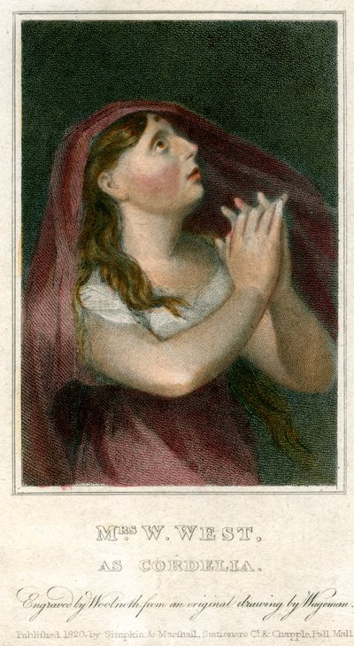 Mme W West en Cordélia, 1820 - Thomas Charles Wageman