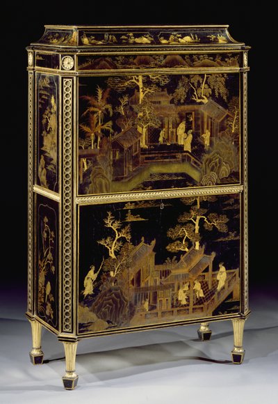 Secrétaire laqué pour dame, fabriqué pour Harewood House - Thomas Chippendale