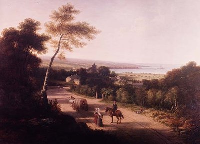 Paysage avec paysans près de Naples - Thomas Christopher Hofland