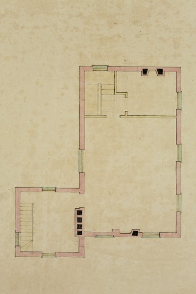 Plan du deuxième étage de la villa proposée à Catskill - Thomas Cole
