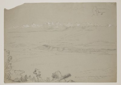 Lac Yverdon ou Neuchâtel depuis la colline Chaumont, Suisse, 1841 - Thomas Cole