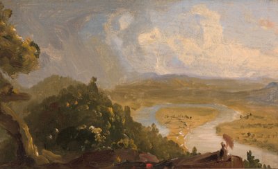 Esquisse pour Vue depuis Mount Holyoke, Northampton, Massachusetts, après un orage (Le Méandre) - Thomas Cole