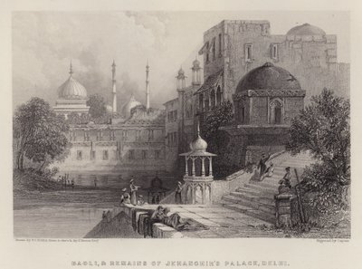 Baoli, et restes du palais de Jehanghir, Delhi - Thomas Colman (after) Dibdin