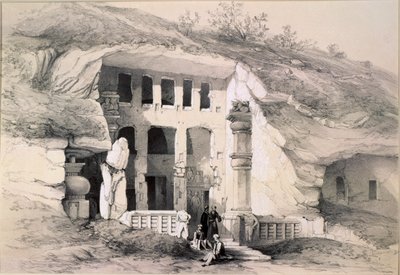 Kannari, Extérieur de la Grande Grotte Chaitya - Thomas Colman Dibdin