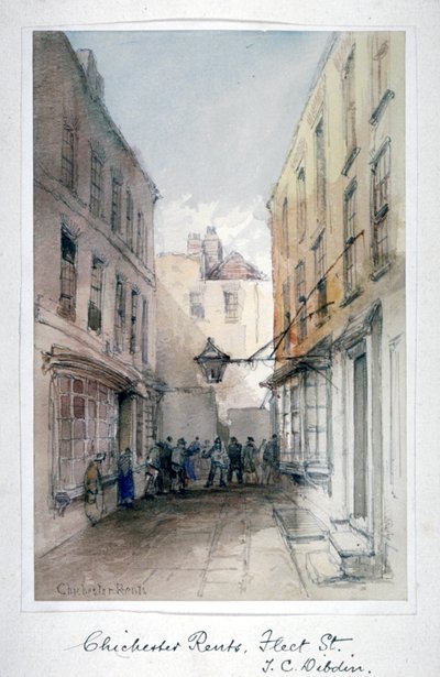 Vue de Chichester Rents, Fleet Street, Londres - Thomas Colman Dibdin