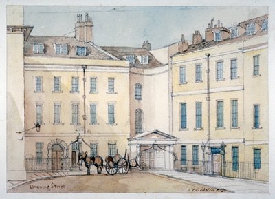 Vue de Downing Street, Westminster, Londres, 1851 - Thomas Colman Dibdin