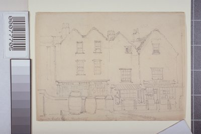 Vue des bâtiments de Church Street, Hackney, c.1835 - Thomas Colman Dibdin