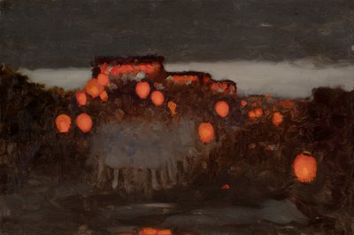 Parade des lanternes (huile sur toile) - Thomas Cooper Gotch
