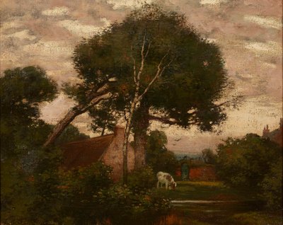Paysage de campagne avec bétail s