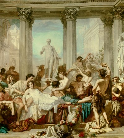 Détail de : Les Romains de la décadence, Peinture par Thomas Couture (1815-1879) - Thomas Couture