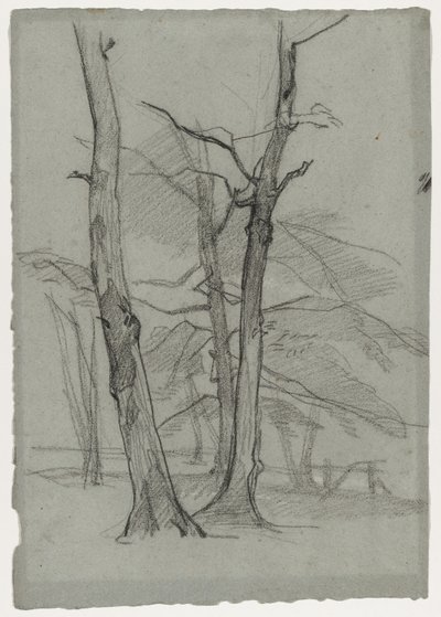 Étude de paysage avec arbres, vers 1870-1875 - Thomas Couture