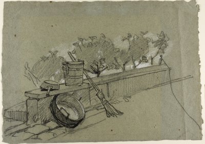 Objets sur le mur, étude pour Couture, Le Chasseur d
