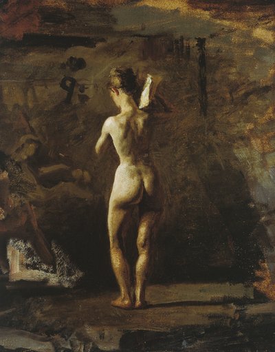 Étude pour "William Rush sculptant sa figure allégorique de la rivière Schuylkill" - Thomas Cowperthwait Eakins