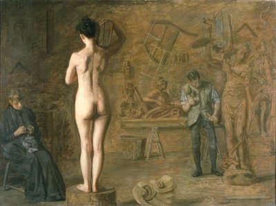 William Rush sculptant sa figure allégorique de la rivière Schuylkill - Thomas Cowperthwait Eakins