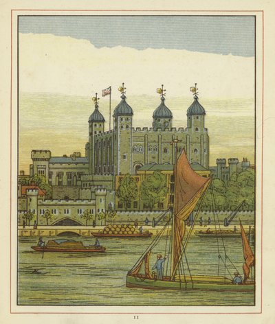 Bateaux sur la Tamise avec la Tour de Londres au-delà - Thomas Crane