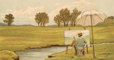 Vie domestique : Enfant peignant sur le domaine - Thomas Crane