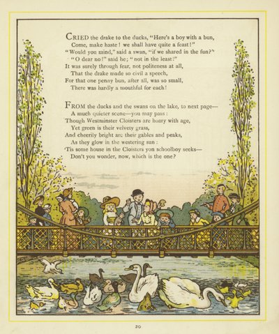 Vers illustrés par une image de personnes sur un pont - Thomas Crane
