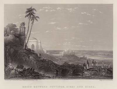 Ruines entre Futtipur, Sikri et Biana - Thomas Creswick