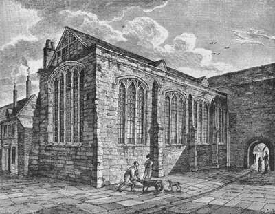 Vue nord-est de la Chapelle de la Sainte-Trinité, Leadenhall, Londres, vers 1825 - Thomas Dale