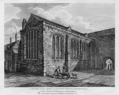 Vue nord-est de la chapelle de la Sainte-Trinité, Leadenhall, Londres, 1825 - Thomas Dale