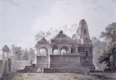 Un temple hindou dans le fort de Rohtas, Bihar - Thomas Daniell