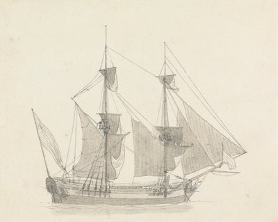 Un deux-mâts en voile - Thomas Daniell