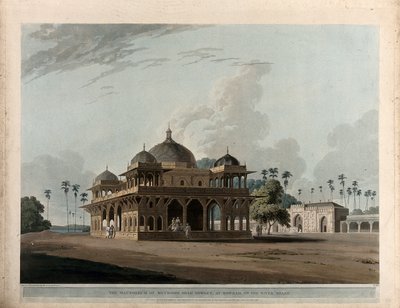 Le mausolée de Mucdoom Shah Dowlut, à Moneah - Thomas Daniell