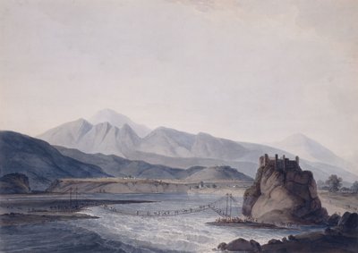 Le pont de corde, Srinagar, Garhwal, Uttar Pradesh - Thomas Daniell