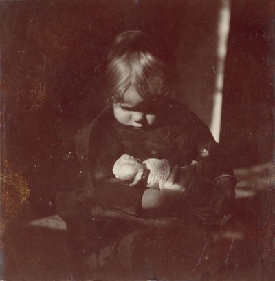 Betty Reynolds avec une poupée sur les genoux, vers 1885 - Thomas Eakins