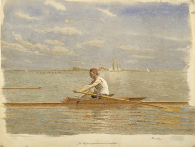 John Biglin dans un skiff simple - Thomas Eakins