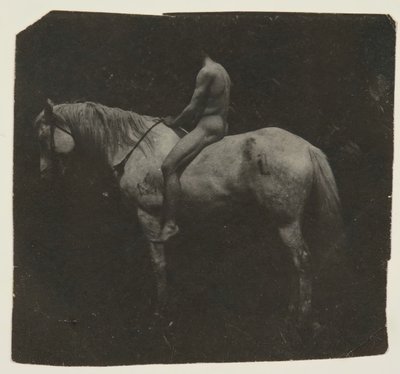Samuel Murray à califourchon sur le cheval Billy d