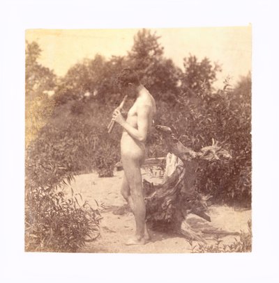 Étude de joueur de cornemuse debout pour Arcadia - Thomas Eakins