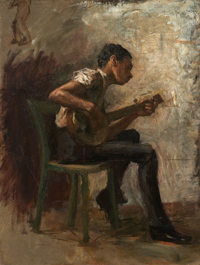 Étude pour "Garçon noir dansant": Le joueur de banjo - Thomas Eakins