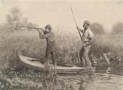 Étude pour Rail Shooting from a Punt - Thomas Eakins