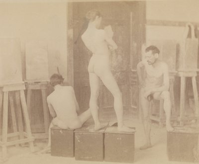 [Trois modèles nus dans un atelier de peinture] - Thomas Eakins