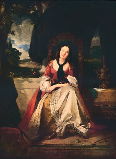 Une dame en costume de fantaisie - Thomas Faed