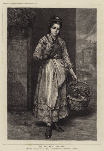 Violettes et primevères - Thomas Faed