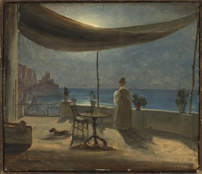 Une terrasse à Amalfi au clair de lune, vers 1834 - Thomas Fearnley