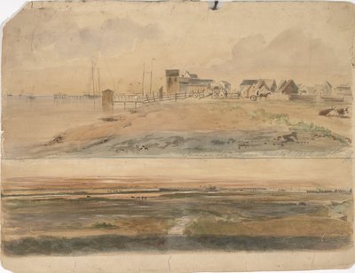 Indianola, Texas et Indianola avec Lavaca Point au loin, 16 mai 1852 - Thomas Flintoff
