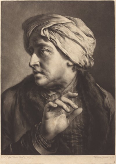 Un homme avec un turban et une chemise rayée - Thomas Frye