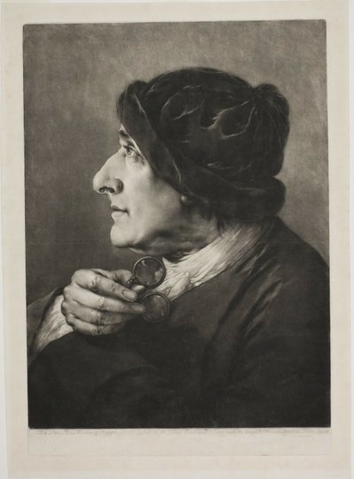 Vieil homme avec des lunettes, de Têtes grandeur nature - Thomas Frye