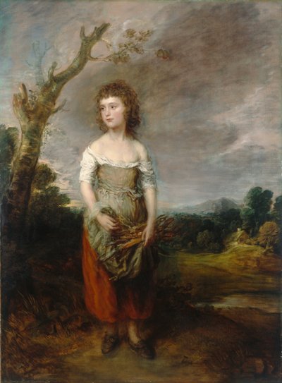 Une paysanne ramassant des fagots dans un bois - Thomas Gainsborough