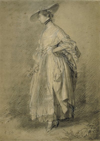 "Une femme avec une rose - Thomas Gainsborough