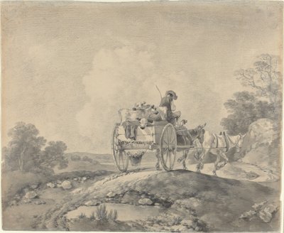 Conducteur avec des veaux dans une charrette de campagne - Thomas Gainsborough