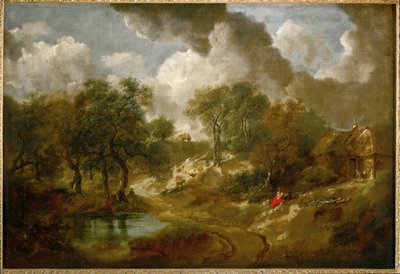 Paysage dans le Suffolk (peinture sur toile) - Thomas Gainsborough