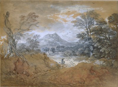 Paysage avec une route au bord d