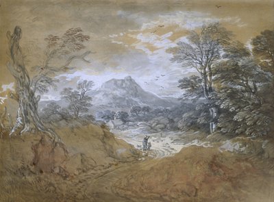 Paysage avec une route au bord d