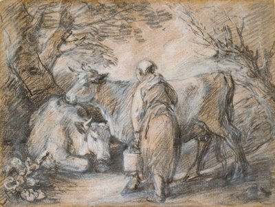 Laitière avec deux vaches, milieu du 18e siècle - Thomas Gainsborough