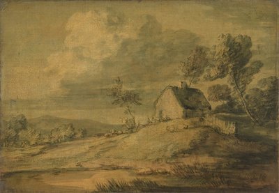 Paysage boisé avec chalet, vaches et moutons, vers 1770 - Thomas Gainsborough